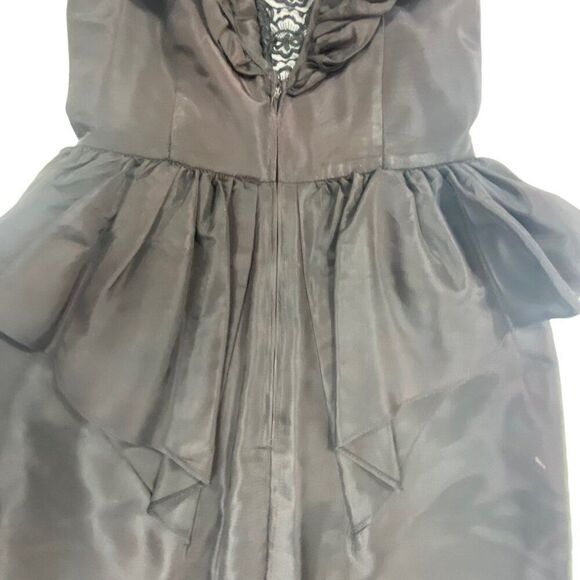 VTG | Steppin Out Womens Formal Dress | 9 | Black | Lace | 80s Cocktail Gothic - Picture 4 of 16